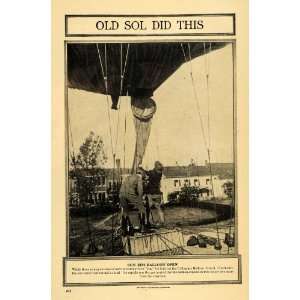  1918 Print Aeronauts Repair Balloon Bag Tear Cincinnati 