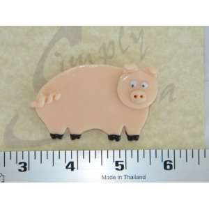  Pink Pig Piggy Polymer Clay Fimo Pin Brooch 1559 