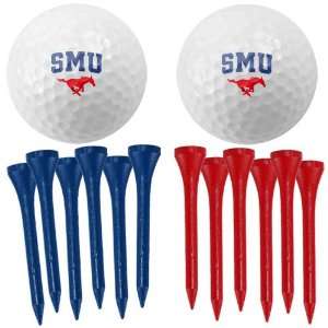  NCAA SMU Mustangs Golf Ball & Tee Combo