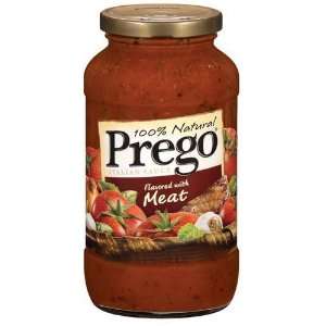 Prego Spaghetti Sauce, Meat Flavored, 45 Ounce  Grocery 