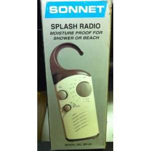  Sonnet SR 25 Splash AM/FM Radio Mositure Proof for Shower 