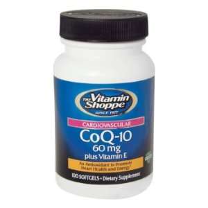  Vitamin Shoppe   Coq 10 Plus Vitamin E, 60 mg, 100 