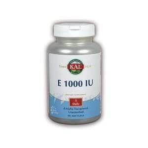  KAL   Vitamin E, 1000 IU, 90 softgels Health & Personal 