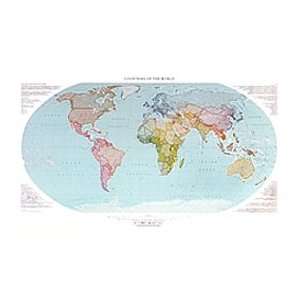  Countries of the World Topographical Wall Map by Raven Maps 