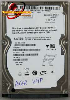 Acer 5720 Laptop 160GB ST9160821AS Hard Disk Drive VHP  