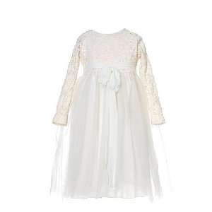   Baby Toddler Little Girls Ivory Occasion Dress Girl 12M 6X: Baby