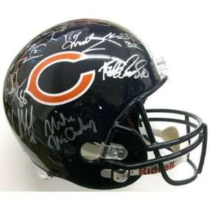 2010 Team Signed Chicago Bears Fullsize Helmet:  Sports 