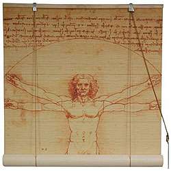 Da Vincis Vitruvian Man 36 inch Bamboo Blind (China)  Overstock