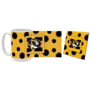  Missouri Tigers Polka Dot Mug and Coaster Combo: Home 