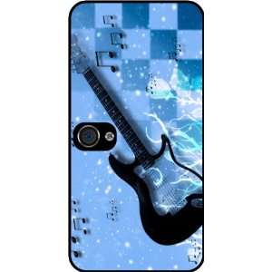 Electric Guitar on Blue Black Hard Case Cover for Apple iPhone® 4 