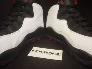   Nike Air Jordan X 10 Retro WHITE BLACK VARSITY RED CHICAGO BULLS Sz 10