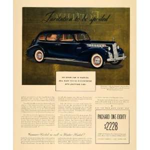 1940 Ad Packard One Eighty Touring Sedan Vehicle Blue   Original Print 