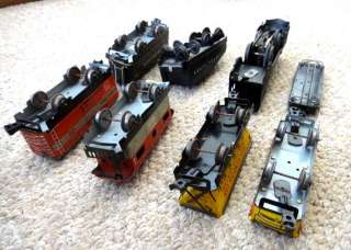 LOT vintage MARX O27 GAUGE MODEL TRAIN CARS+ENGINE+TRANSFORMER 