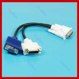 DVI I Male to VGA DVI D Female Splitter Converter Cable  