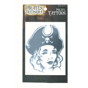  Temporary Tattoo Pirate Lady Toys & Games