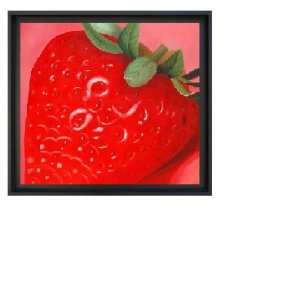  Framed Oil Painting on Canvas   10x10 Strawberry: Home 