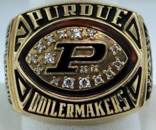 Purdue Outback Bowl 2000 TampaBay 10k Yellow Gold Ring w stones 