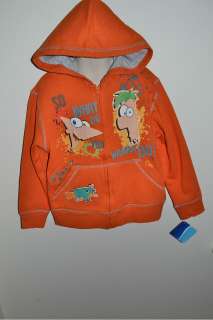 Phineas and Ferb Sweatshirt Hoodie Shirt Jacket 4 5 6 7 8 10 12 14 16 