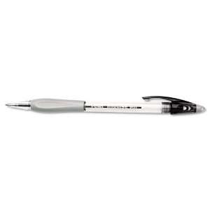 Pentel : Impulse Ballpoint Pen, Clear Barrel, Black Ink, Fine Pt, 0.70 