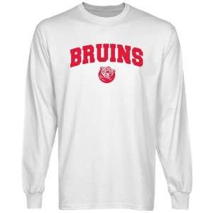  Belmont Bruins White Logo Arch Long Sleeve T shirt Sports 