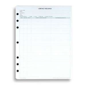  Day Timer Folio Contact Record Sheets, 90870 Office 