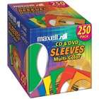 Maxell 190140k   Cd405 Cd/dvd Storage Sleeves (250 Pk; Assorted Colors 
