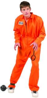 TEEN ORANGE CONVICT PRISONER INMATE HALLOWEEN COSTUME  