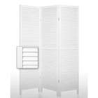Screen Gems Shutter Accordion Room Divider in White   Color: Red
