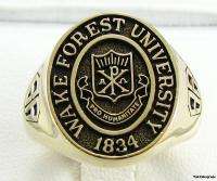 Wake Forest University 10k Solid Gold Crest Class RING  