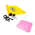 Cleverbrand Inc. Yellow 36 X 36 Puzzle Felt & Pink 23 X 18 Tac On 