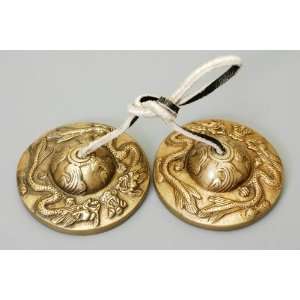  Two Dragons   Set of Tibetan Cymbals (Tingsha) Health 