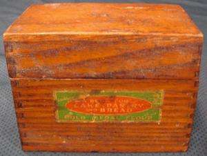 Washburn Betty Crocker Gold Medal Flour Oak Recipe Box Dovetail 