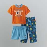 Joe Boxer Infant & Toddler Boys 3 Piece Pajama Set   Pirates at  