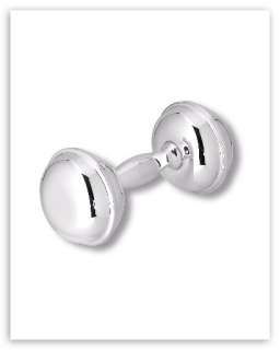 Dumbbell Baby Rattle   Sterling Silver   Made in USA  