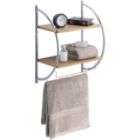 Neu Home 2 Tier Wood Mounting Shelf W/ Towel Bars