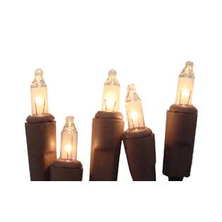 Sienna Set of 20 Battery Operated Clear Mini Christmas Lights   Brown 