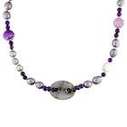 Amour Pearls FW Pearl and Multi gemstone Necklace (10 14 mm)
