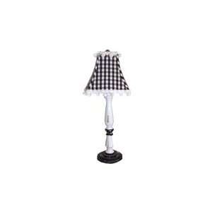  Black & White Checkered Lamp   24 Tall