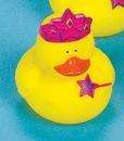 pink princess with star on crown rubber duck duckie favor