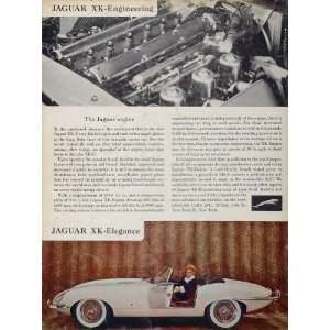 1962 Ad Jaguar XK E Convertible Car White XK Engine   Original Print 