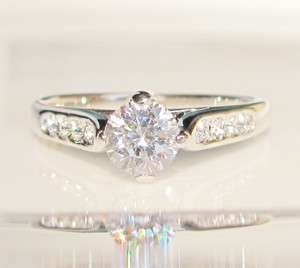   crystal white Gold GP princess Ring engagement christmas gift  