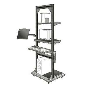  Computer Multi Purpose Stand   32Wx27Dx85H Light Gray 
