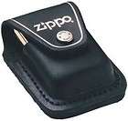zippo black leather lighter pouch w metal belt loop w
