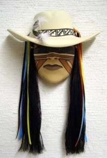 Jemez Indian Handmade Oklahoma Stomp Dancer Wall Mask  