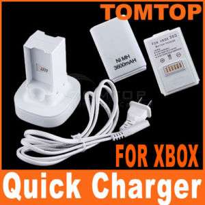 Quick Play Charge Kit Charger + 2 Battery for Xbox 360  