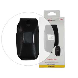Verizon Black Leather Clip Case for Samsung Gusto Cell Phone at  