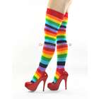 Leg Avenue Fun Rainbow Striped Thigh High Stockings