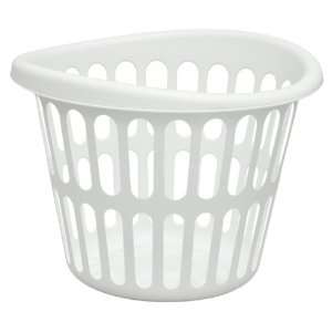   Designer Laundry Basket, 1 Bushel Capacity, White