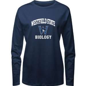   Owls Navy Womens Biology Arch Long Sleeve T Shirt