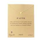 Dogeared Faith Cross Necklace in Gold 16